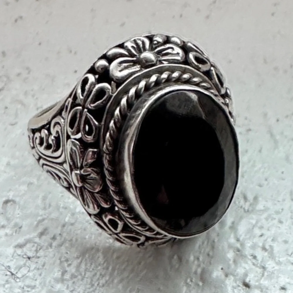 925 Sterling silver Smokey topaz Women's Ring